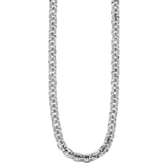 King Baby Sterling Silver Box Link With Bar And Toggle Clasp 
Length: 24 Inch