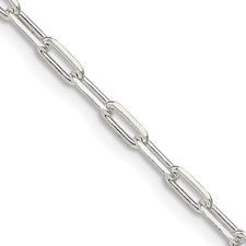 Sterling Silver 2.75 mm 24 Inch Paperclip Chain