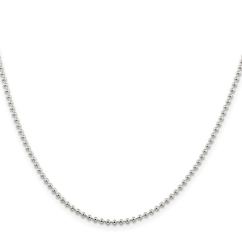 Sterling Silver Chain1.25mm Beaded Chain
Length: 22