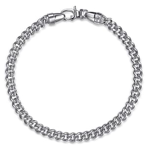 Gabriel & Co Sterling Silver 5.0 MM Cuban Link Bracelet 8 Inch