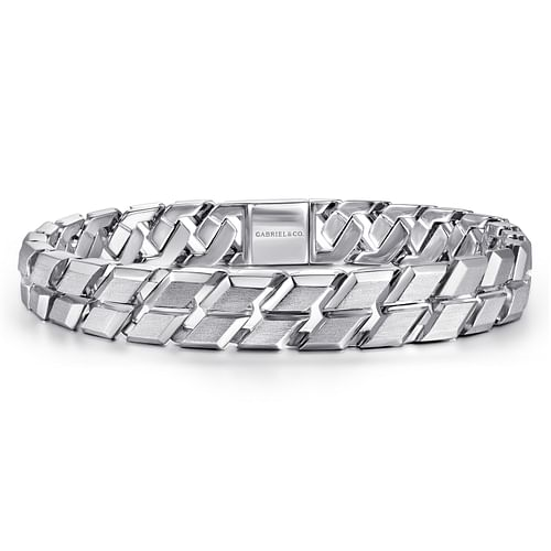 Gabriel & Co 10 mm Sterling Silver Herringbone Mens Bracelet
8 inch