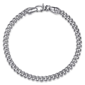 Gabriel & Co 6.0 mm Sterling Silver Solid Mens Cuban Chain Bracelet
8 inch