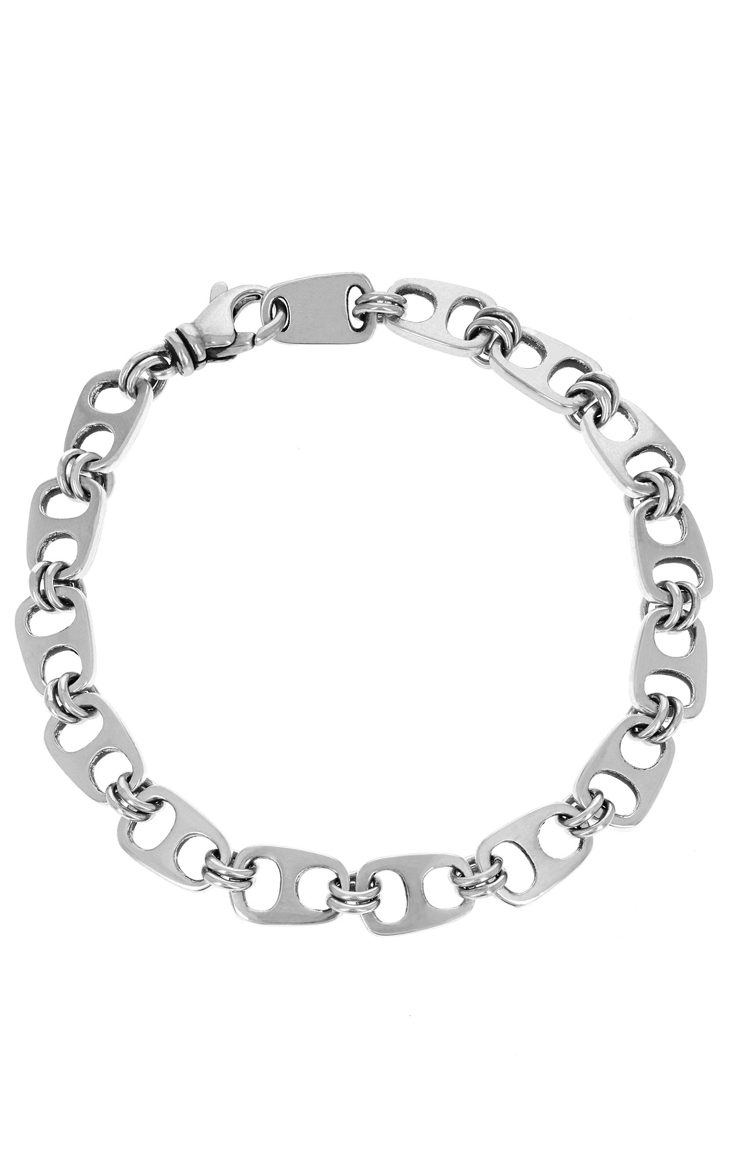 King Baby Sterling Silver Single Pop Top Bracelet
Length: 8.75 inch