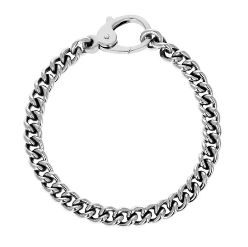 King Baby Sterling Silver 2Mm Curb Link Chain Bracelet W/ Large Lobster Clasp 
Length: 8.75 Inch