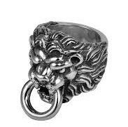 King Baby Sterling Silver Lion Head Ring 
Ring Size 11
