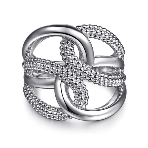 Gabriel & Co Sterling Silver Bujukan Twisted Ring 
Ring Size: 6.5