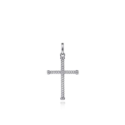Gabriel & Co 925 Sterling Silver Twisted Rope Cross Pendant