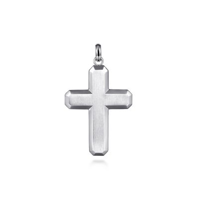 Gabriel & Co 925 Sterling Silver Geometric Cross Pendant