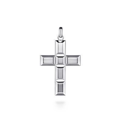 Gabriel & Co 925 Sterling Silver Rectangular Station Cross Pendant