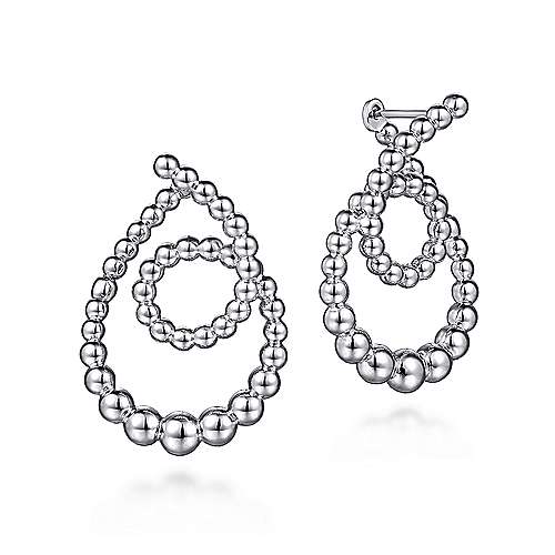 Gabriel&Co: Sterling Silver Beaded Drop Earrings