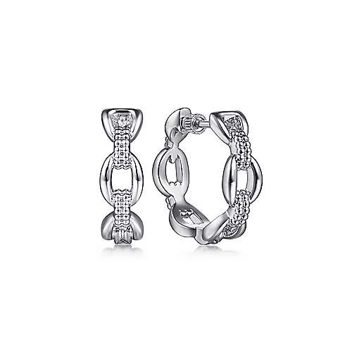 Gabriel & Co Sterling Silver 20mm Oval Link Classic Hoop Earrings