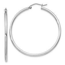 Sterling Silver Large Hoop Earrings