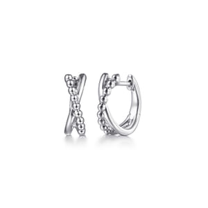 Gabriel & Co Sterling Silver Twisted Bujukan Huggies