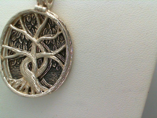 Ss & 22K Gilded Tree Of Life 4-Way Pendant