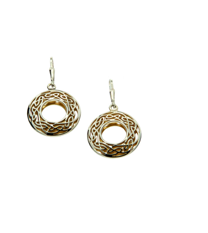 Ss/22K Gilded Window To The Soul Round Leverback Earrings