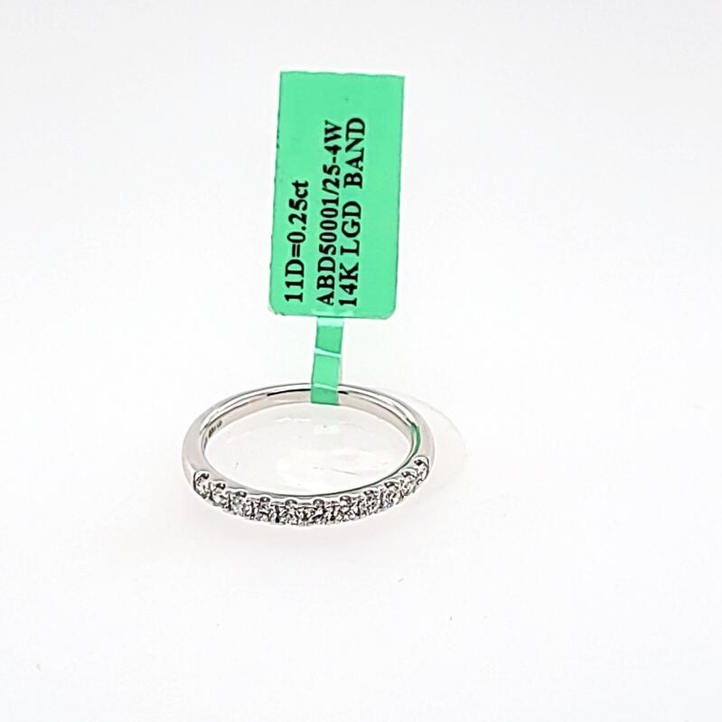 Lab Grown - 14Kw .25Cttw 11 Stone Diamond Band  H Si