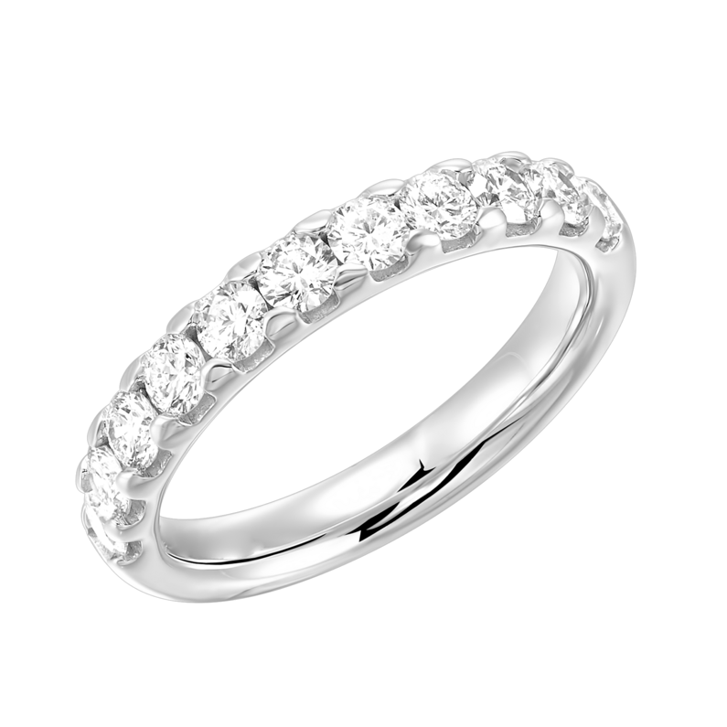 Lab Grown - 14Kw 1.25Cttw 11 Stone Prong Set Band