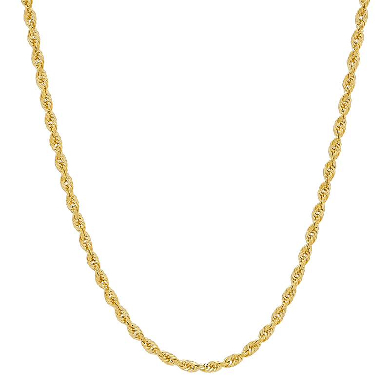 14Ky 22" Solid 3Mm Glitter Chain