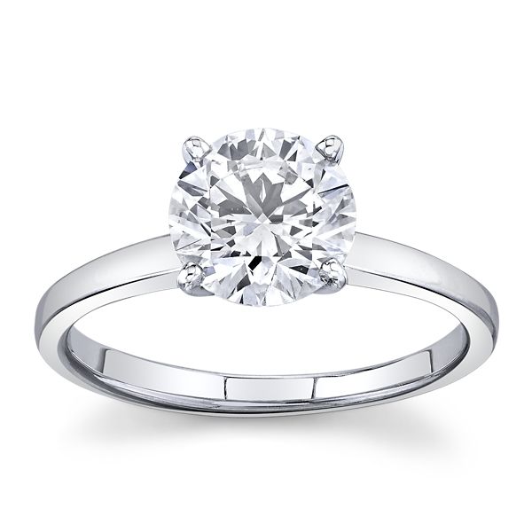 Lab Grown - 14Kw 2.01Ct F Vvs2 Solitaire  Gia Cert. 1469287974