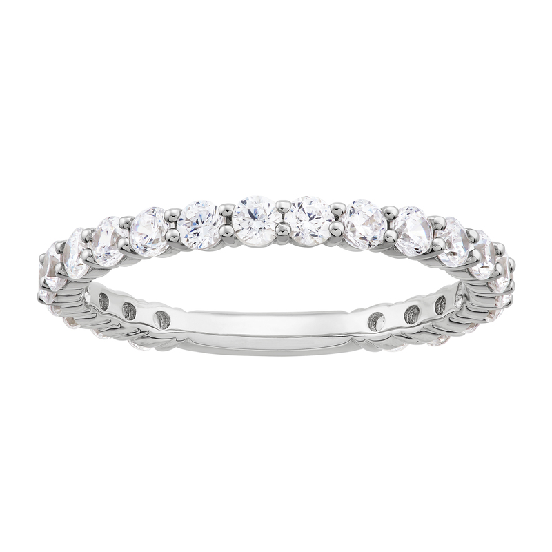 Lab Grown - 14Kw 1Cttw Prong Set Diamond Wedding Band