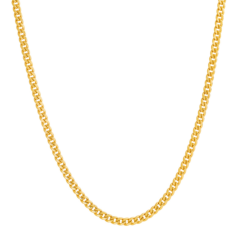 14Ky 22" 3Mm Hollow Miami Cuban Chain