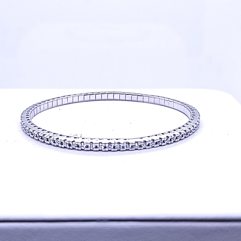 Lab Grown - 14Kw Diamond Stretch Bracelet 1.40cttw H/I SI