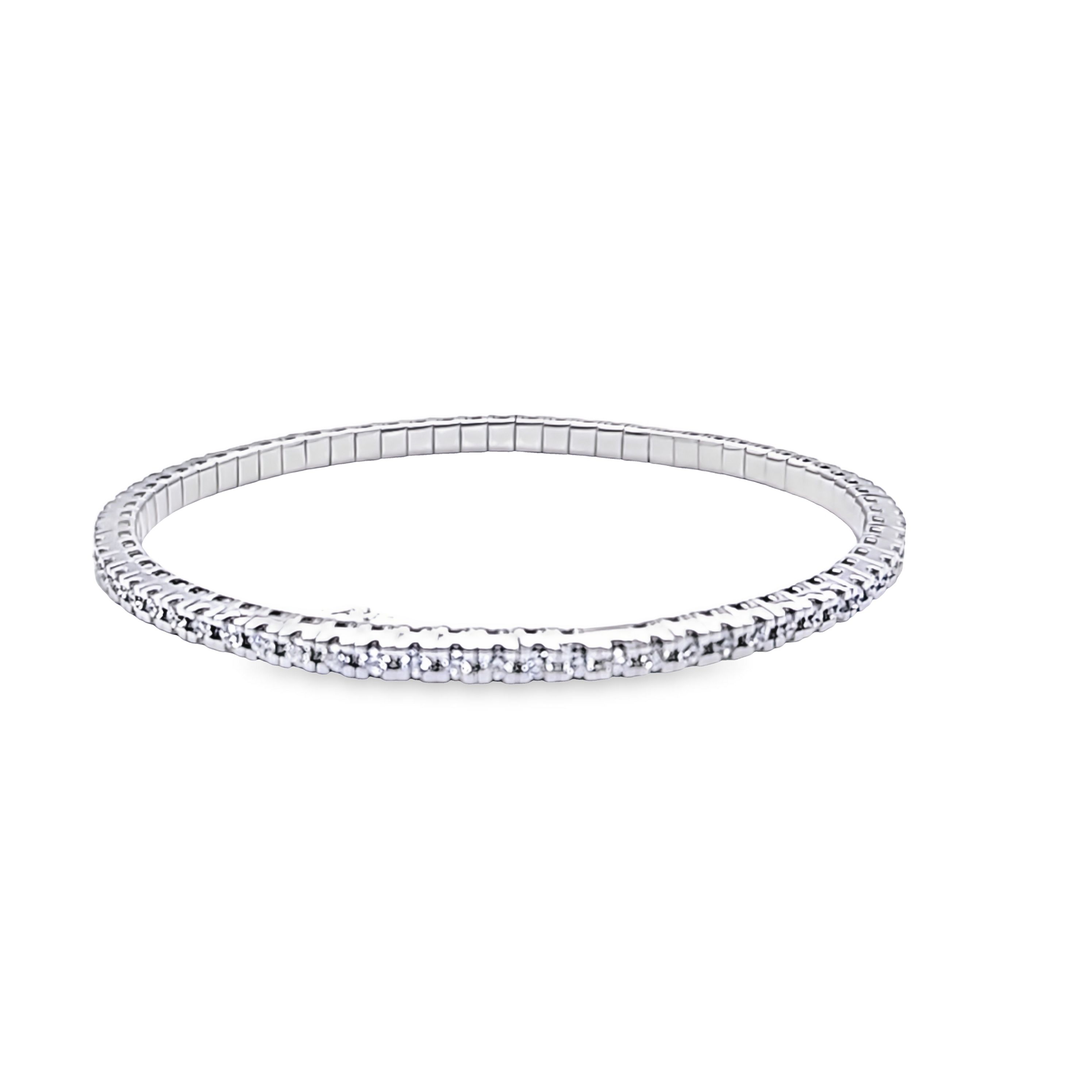 Lab Grown - 14Kw Diamond Stretch Bracelet 1.40cttw H/I SI