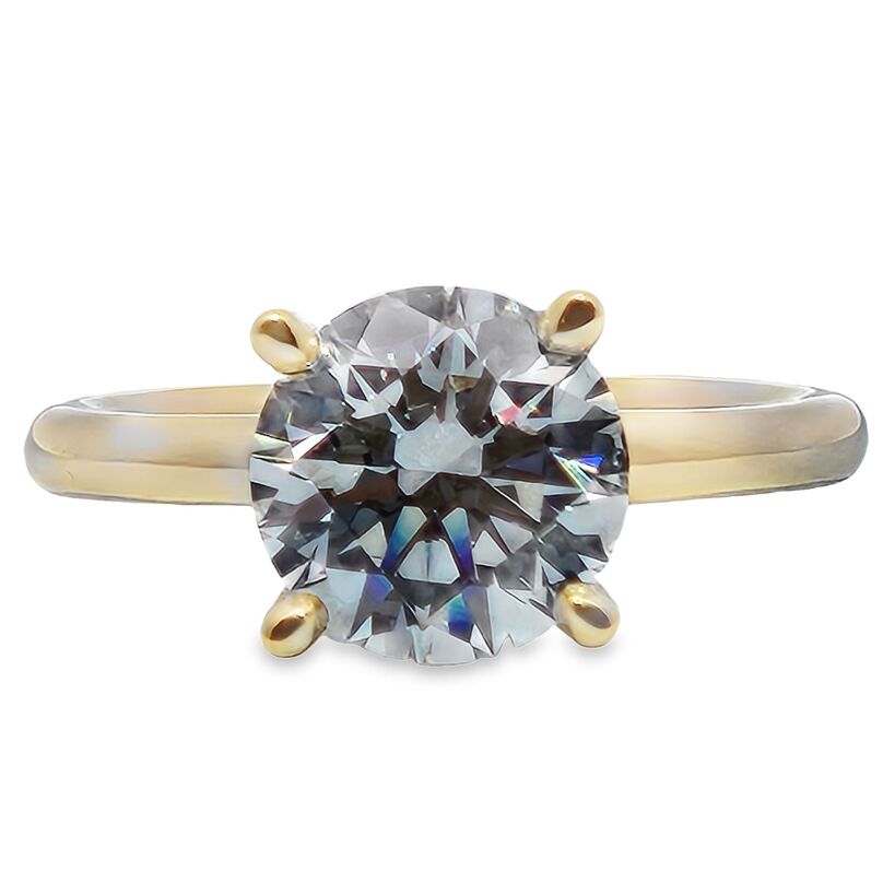 Lab Grown - 14Ky 3.12Cttw G Vs1 Hidden Halo Round Solitaire  Rb=3.00Ct  Lg598344472