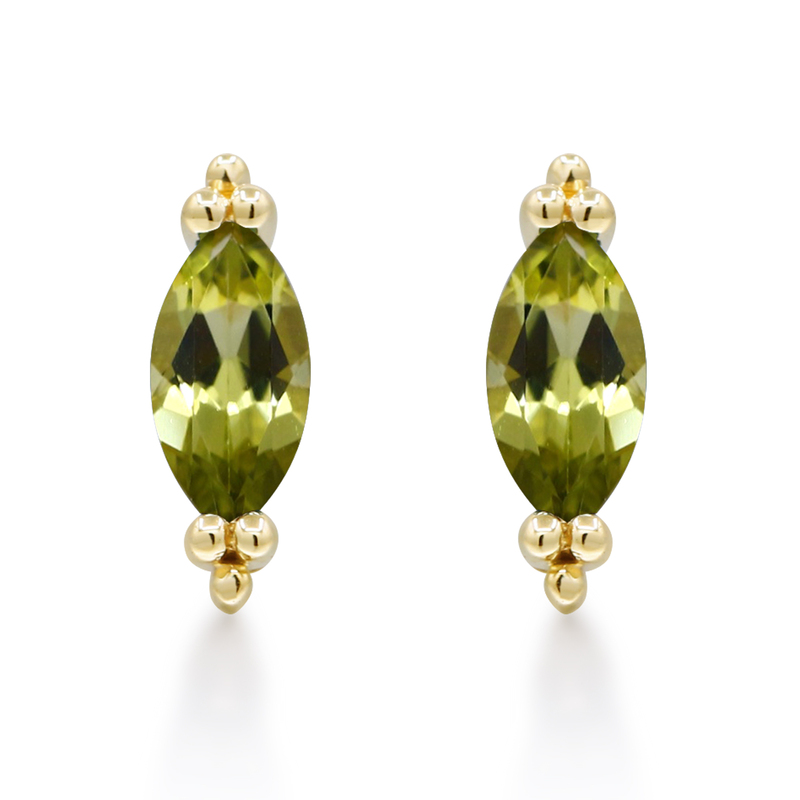 10ky Peridot Studs P=1.19cttw