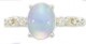 10Ky Ethiopian Opal Ring W/Diamond Accents  O=1.32Ct D=.05Cttw