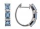 10Kw Aquamarine Huggy Style Earrings  Aq=2.4Ct D=.06Ct