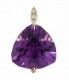 10Ky Amethyst Pendant W/Diamond Accent  Am=5.62Ct D=.02Ct  Chain Included