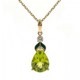 10Ky Peridot & Diamond Pendant  Pt=1.75Ct D=.07Cttw  Chain Included