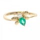 14Ky Emerald & Diamond "Bee" Ring  E=.30Ct D=.06Ct