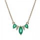 14Ky Emerald & Diamond Necklace  E=.65Ct D=.10Ct