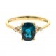 10Ky London Blue Topaz Ring W/Diamond Accents  Bt=1.63Ct D=.06Cttw