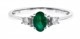 10Kw Emerald & Diamond Ring  E=.47Ct D=.07Ct