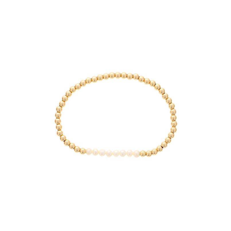 4Mm Gf Beads With Pearl Bar
