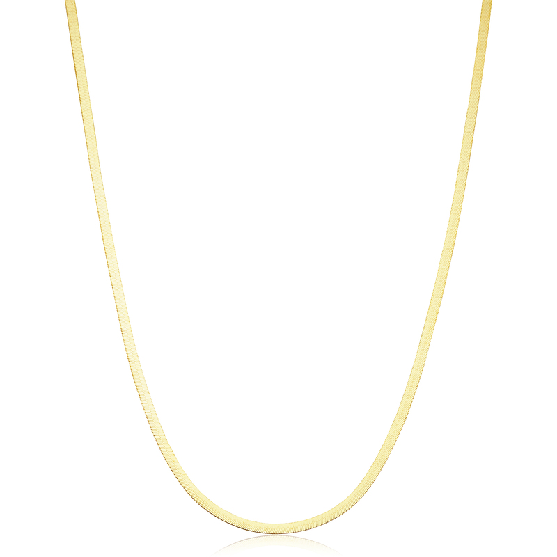 10Ky 18" 2.15Mm Herringbone Necklace
