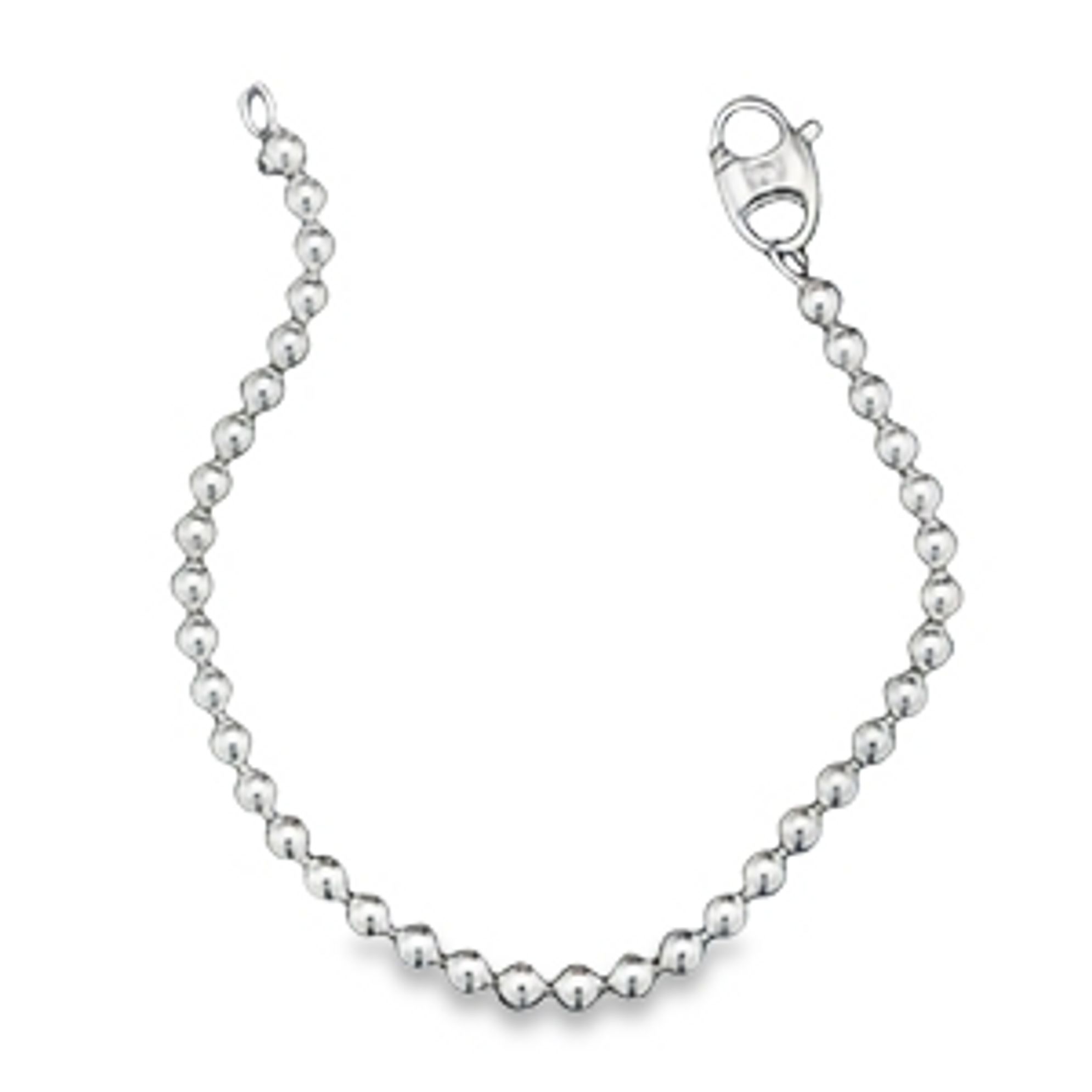 8.5" Ss 5Mm Polished Ball Bracelet