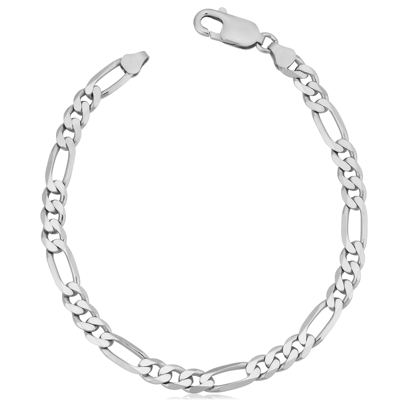 Ss 8.5" 4.4Mm Figaro Link Bracelet