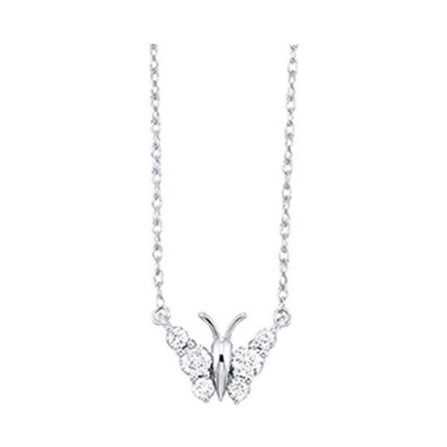 10Kw 1/5Cttw Diamond Butterfly Necklace