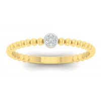 10Ky Diamond Accented Stackable Band