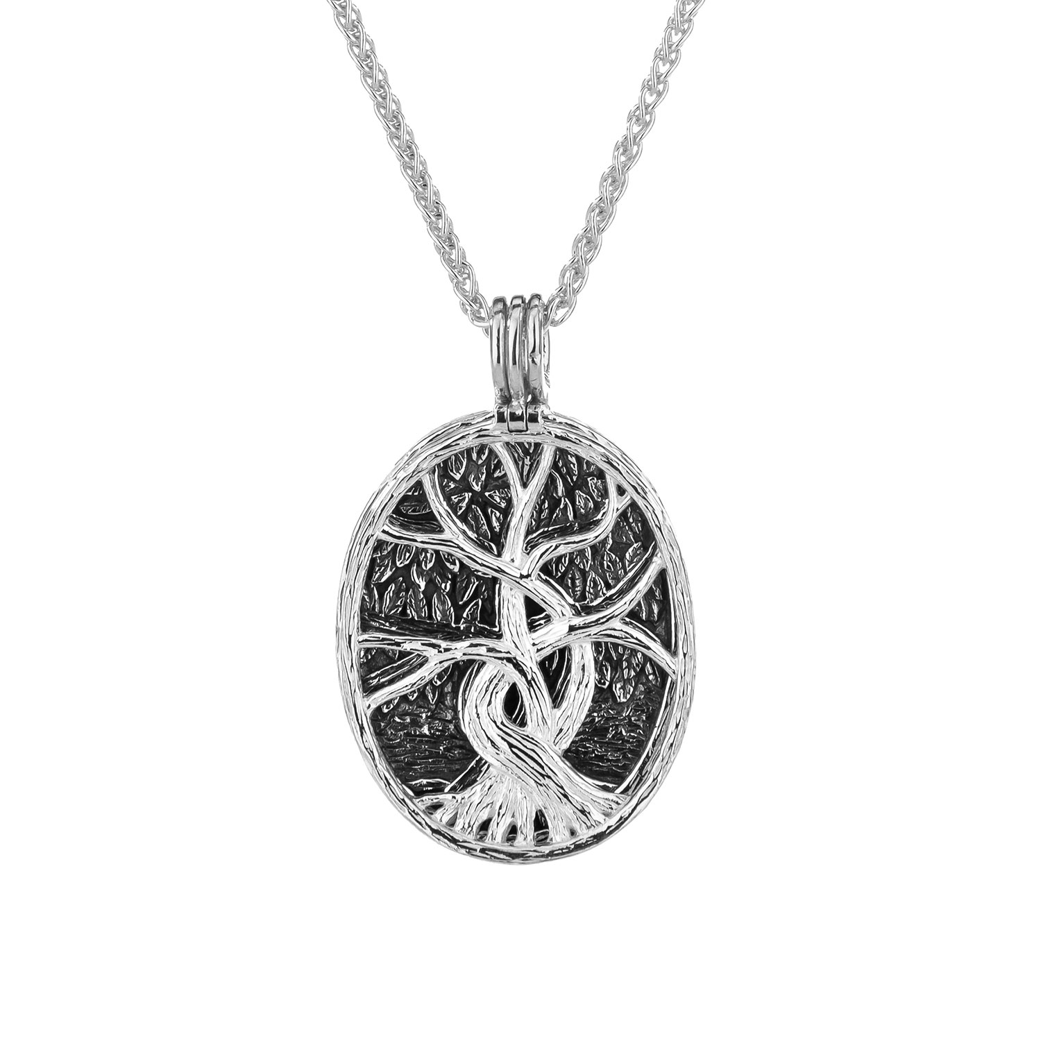 Ss & 22K Gilded Tree Of Life 4-Way Pendant