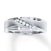 10Kw 1/12Cttw 5 Stone Mens Wedding Band  Size 10