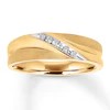 10Ky 1/12Cttw 5 Stone Diamond Mens Ring  Size 10