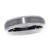 Tungsten 6Mm Step Edge Satin Ctr Band - Size 10