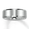 Tungsten 8Mm Bevel Satin Cntr Band - Size 10