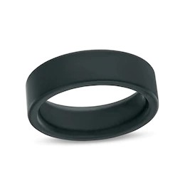 Tungsten Black Ip 7Mm W/Sandblast Ring - Size 10