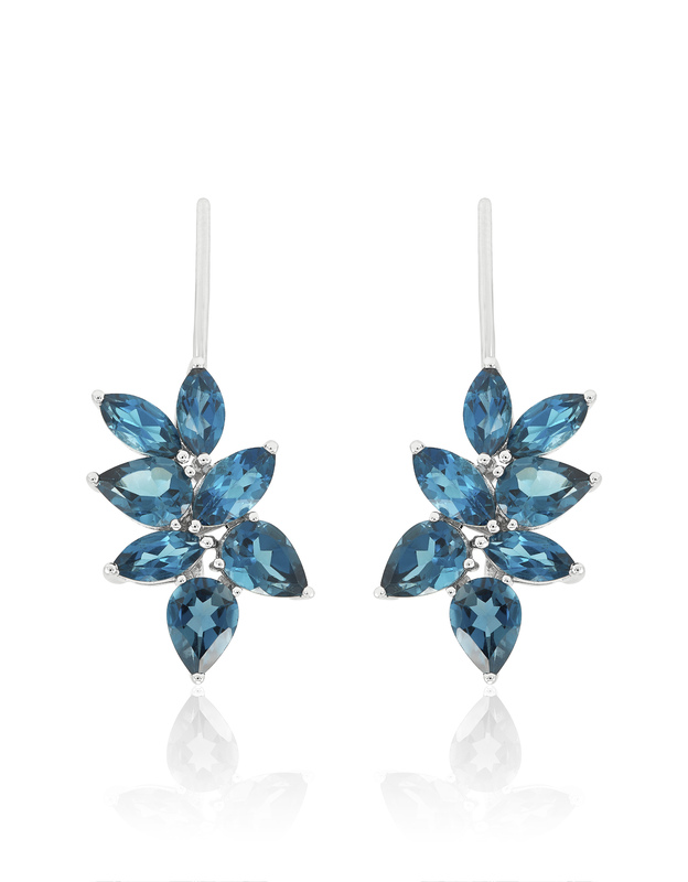 SS London Blue Topaz Earrings